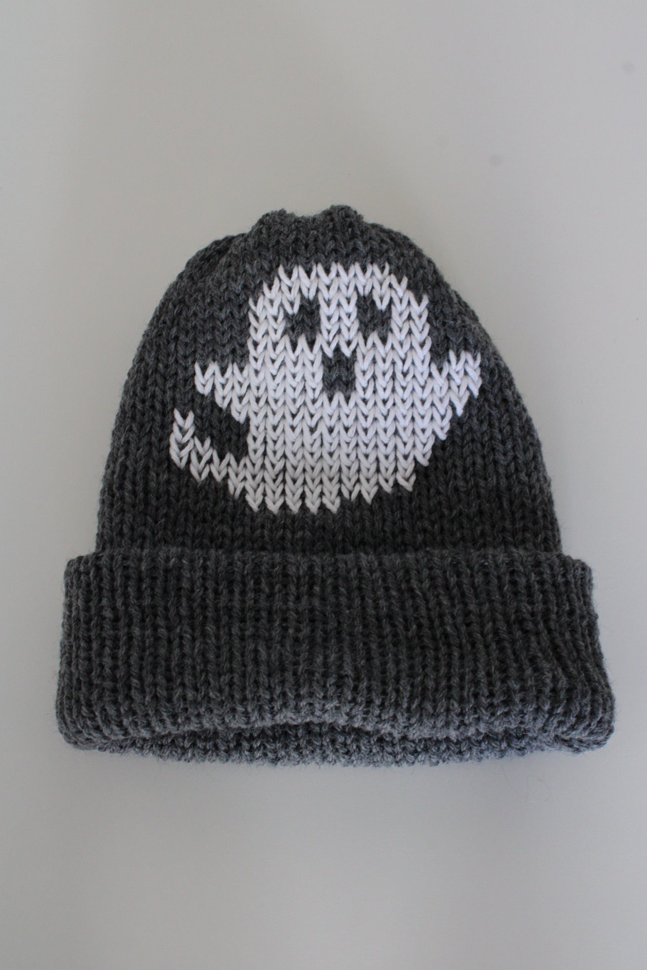 π» Ghost Knit Beanie β Handmade & One of a Kind