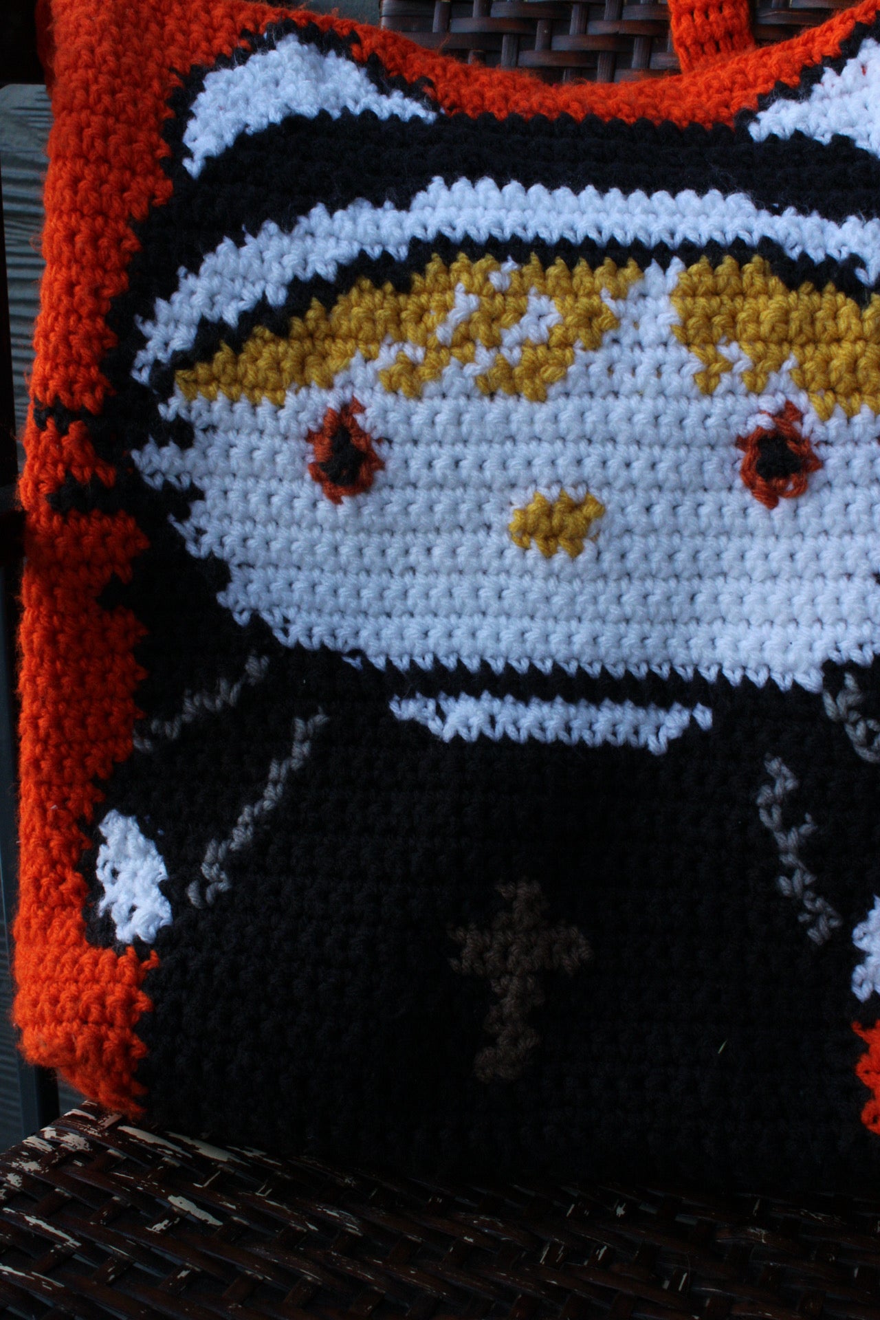 Handmade Crochet Hello Kitty Halloween Tote Bag – Spooky Cute Limited Edition