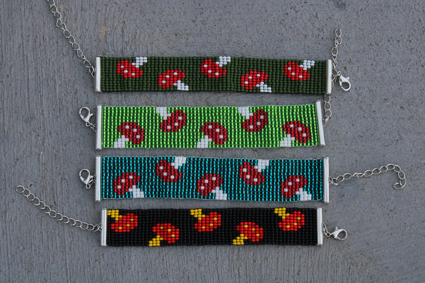 Handmade Beaded Bracelets – Bold & Colorful Patterns | Nature, Music & Geometric Themes