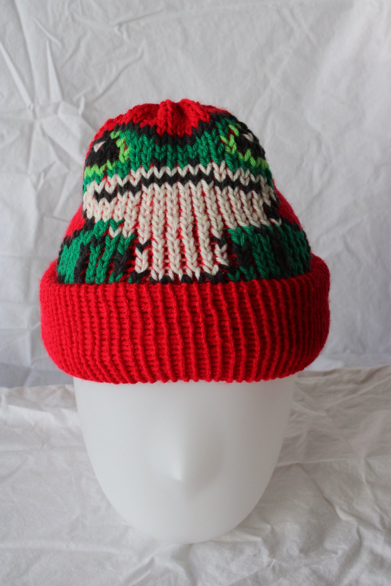 🐸 Frog Knit Beanie – Handmade & One of a Kind