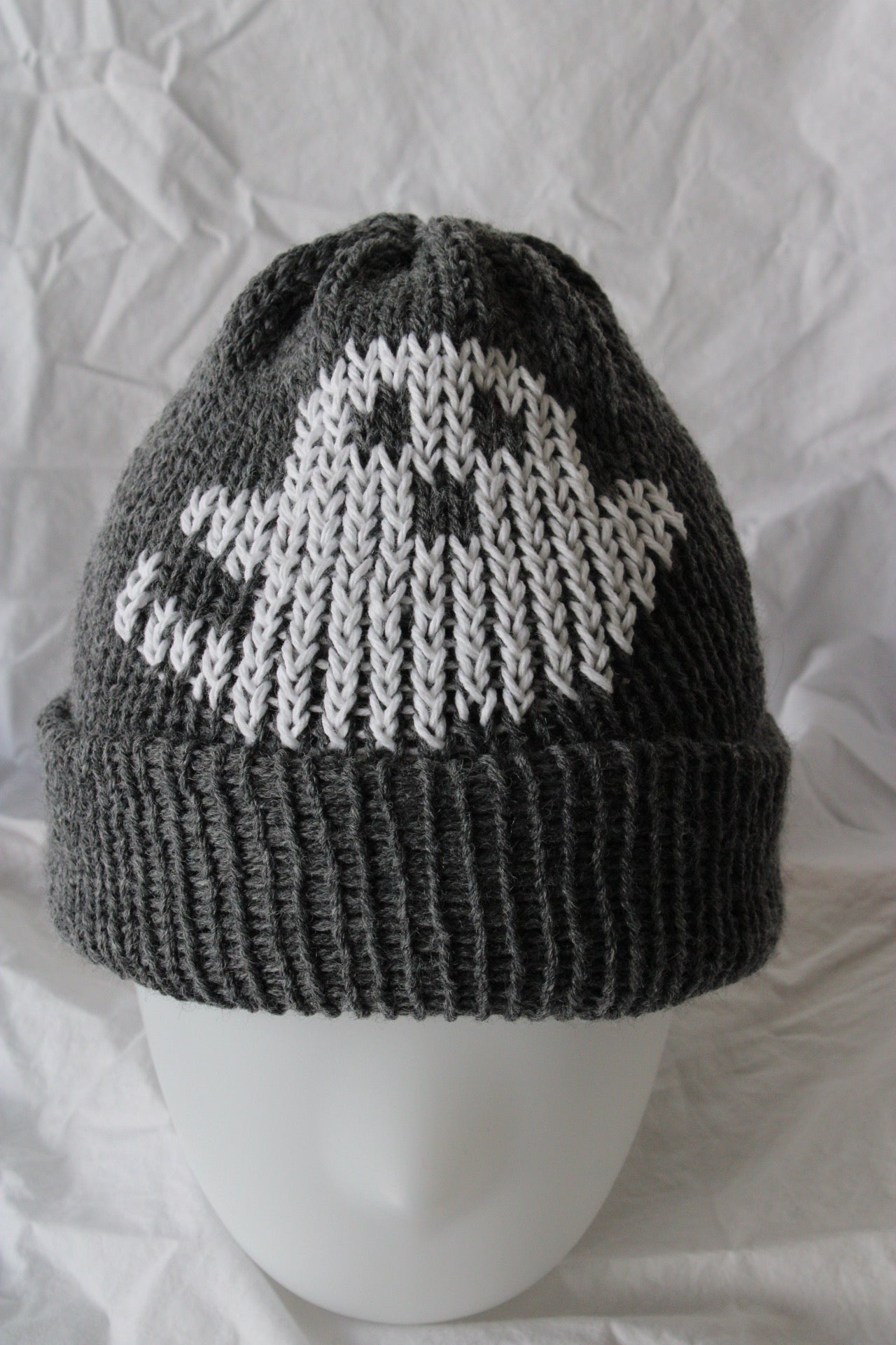 👻 Ghost Knit Beanie – Handmade & One of a Kind
