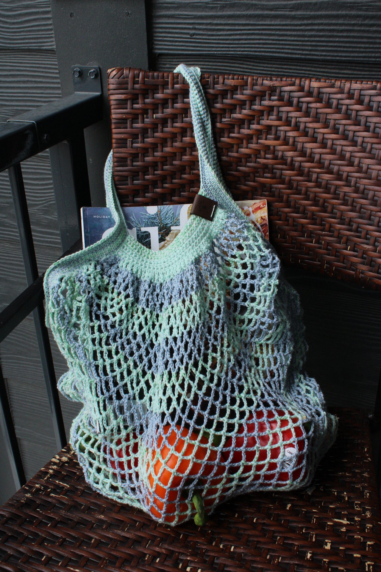 Handmade Crochet Market Bag – Eco-Friendly & Reusable Produce Tote
