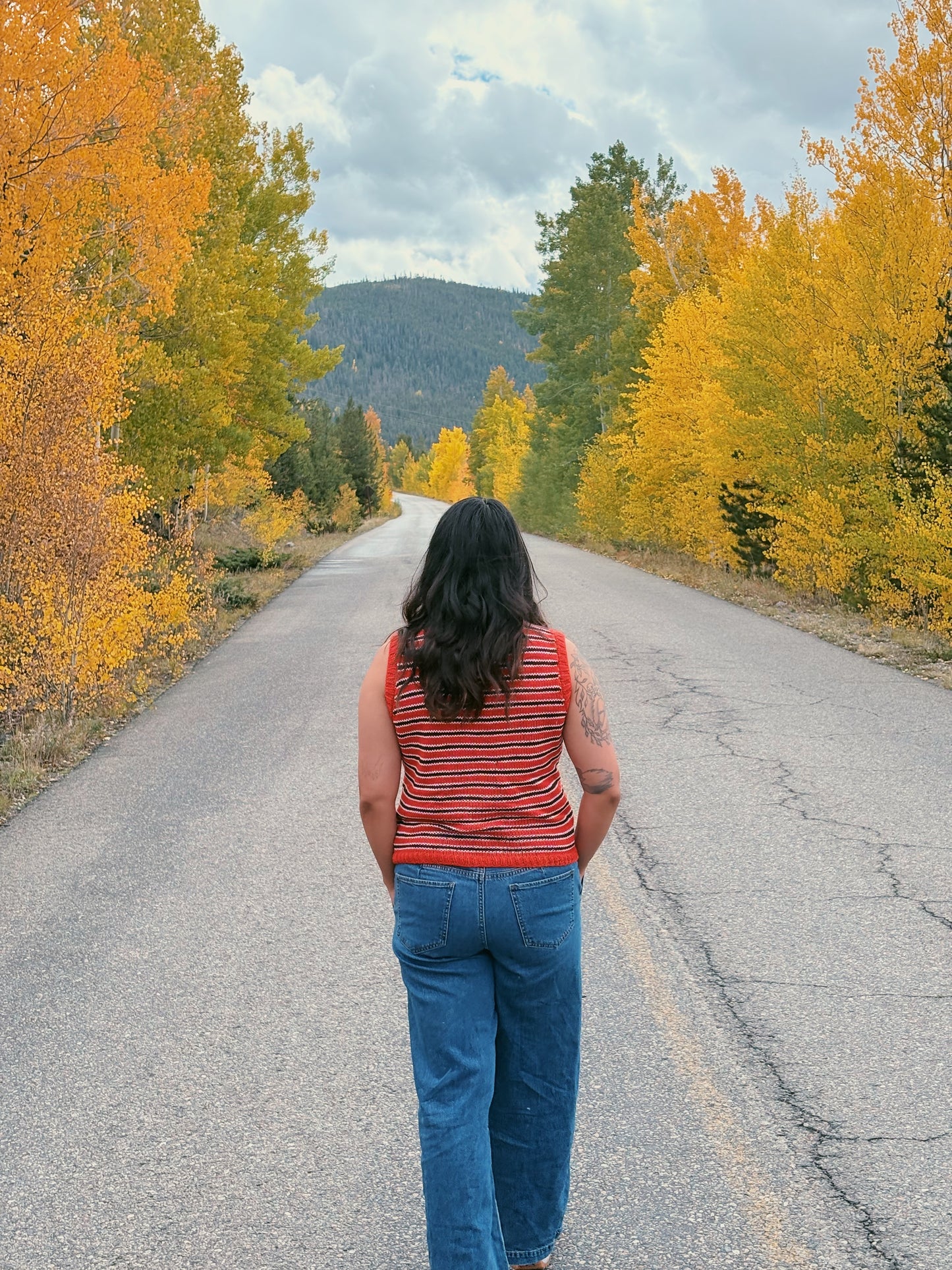 Handmade Striped Knit Vest – Cozy Fall Layer