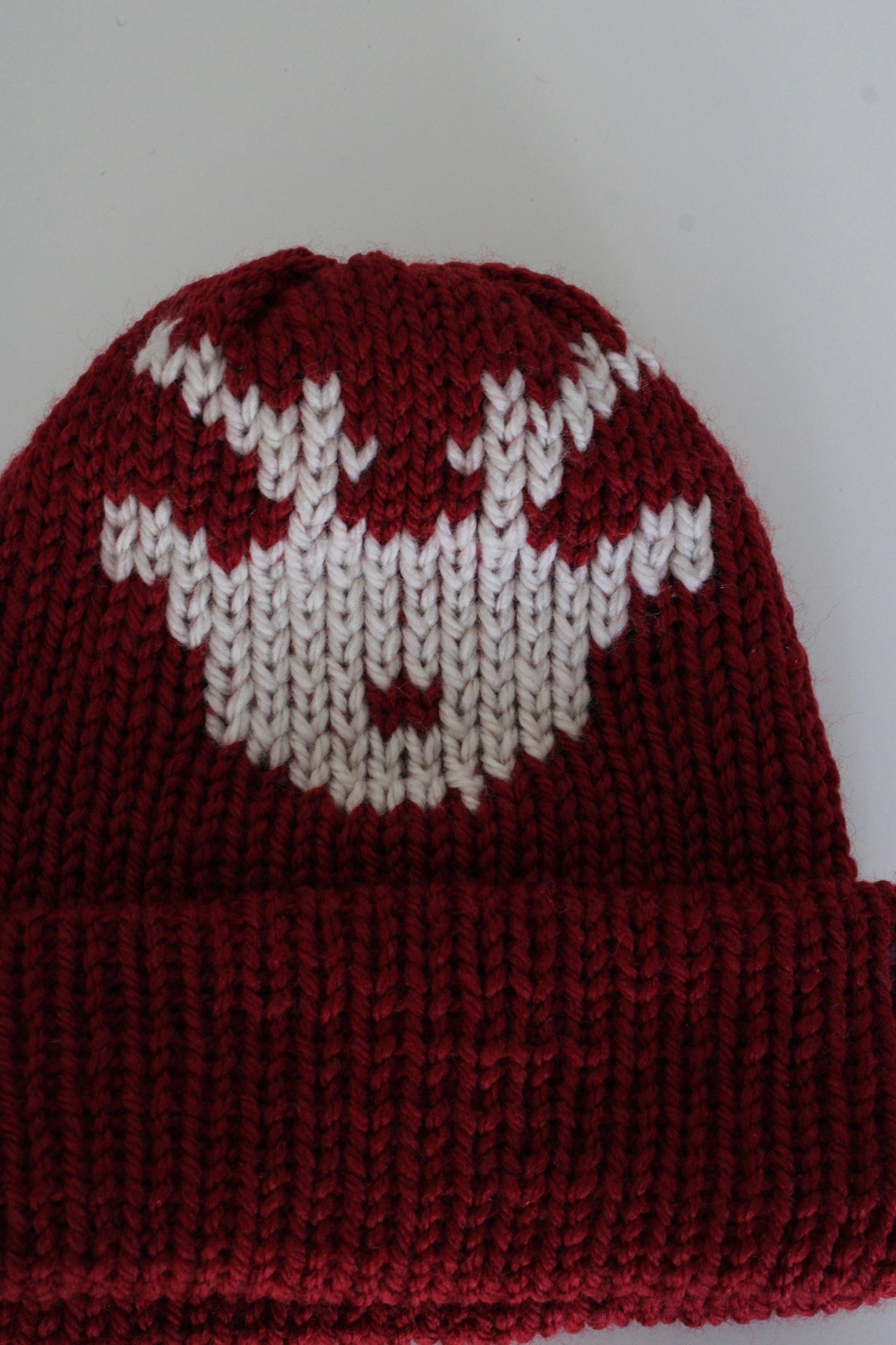 🎄Reindeer Knit Beanie – Handmade & One of a Kind