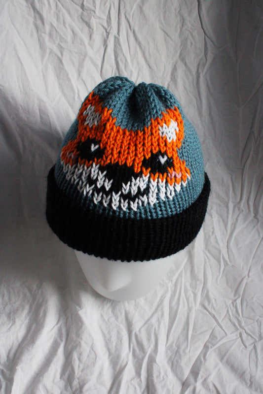🦊 Fox Knit Beanie – Handmade & One of a Kind