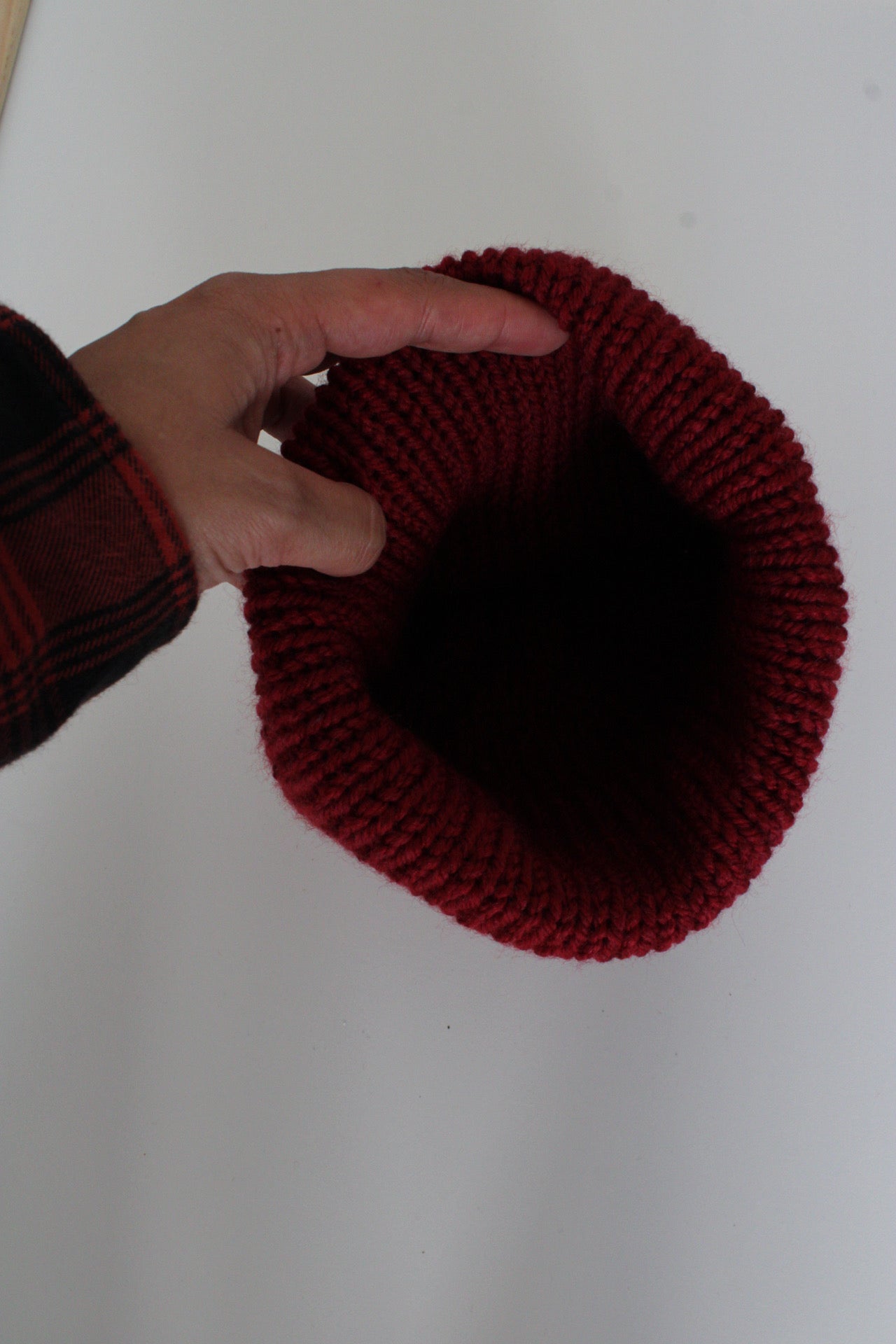 🎄Reindeer Knit Beanie – Handmade & One of a Kind