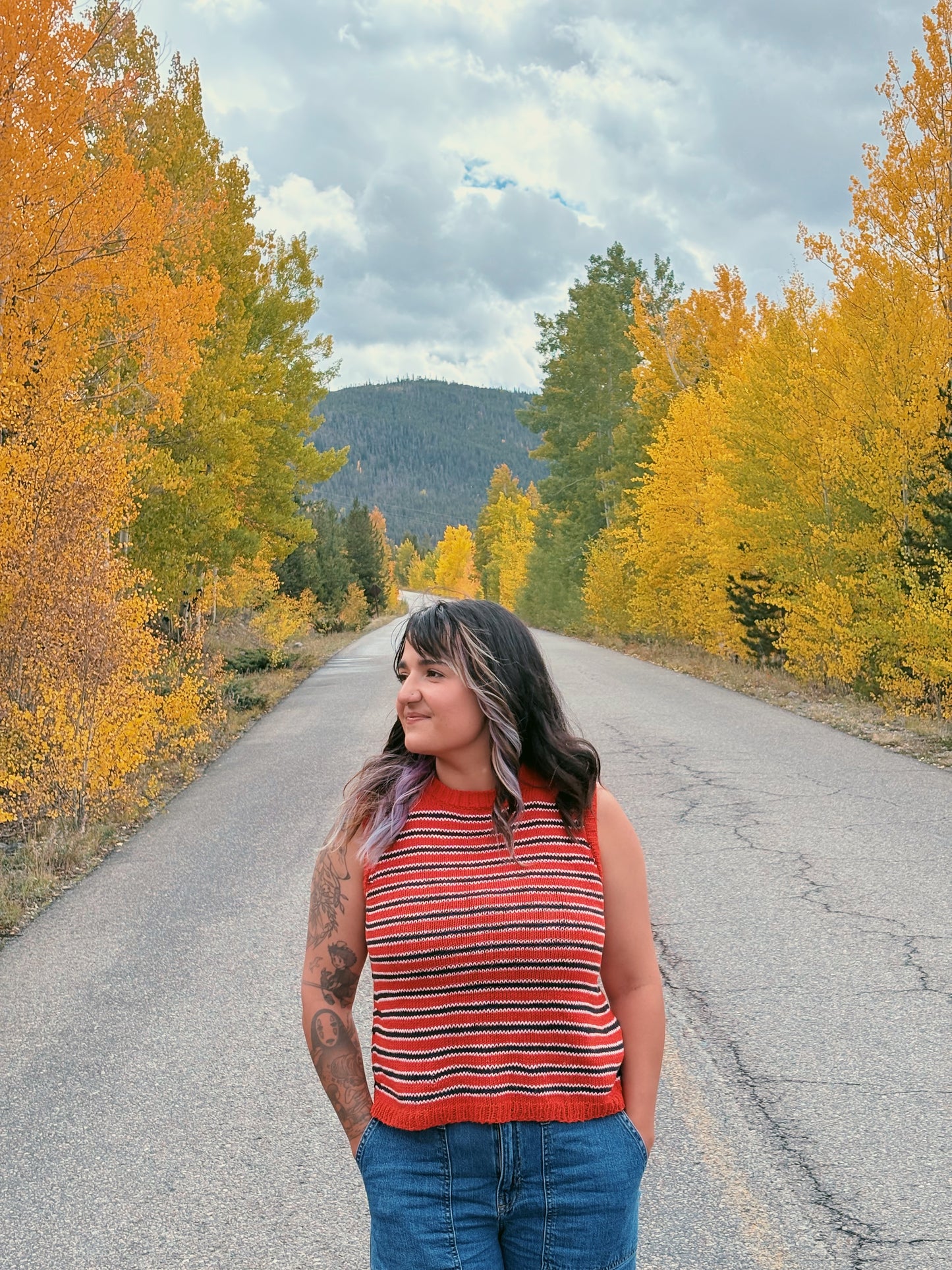 Handmade Striped Knit Vest – Cozy Fall Layer