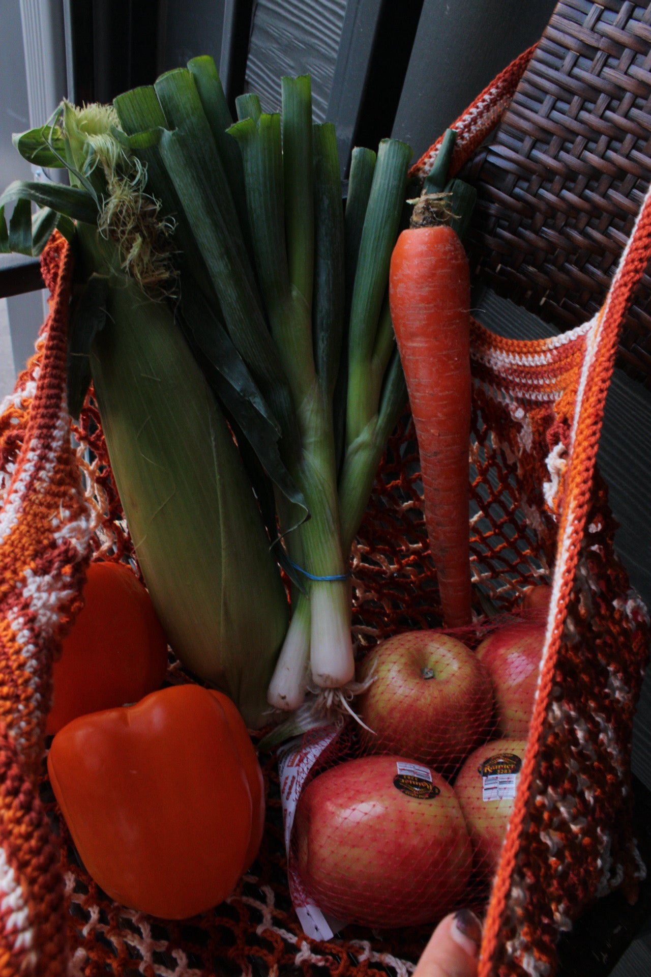 Handmade Crochet Market Bag – Eco-Friendly & Reusable Produce Tote