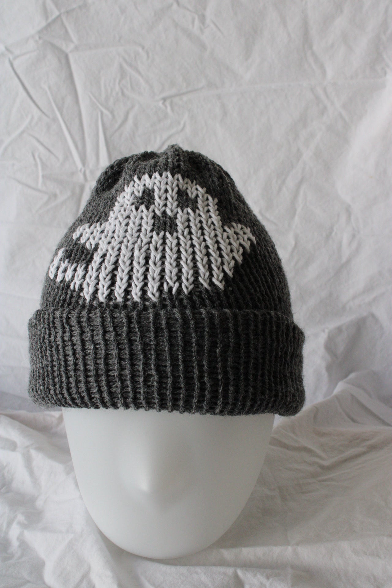 👻 Ghost Knit Beanie – Handmade & One of a Kind