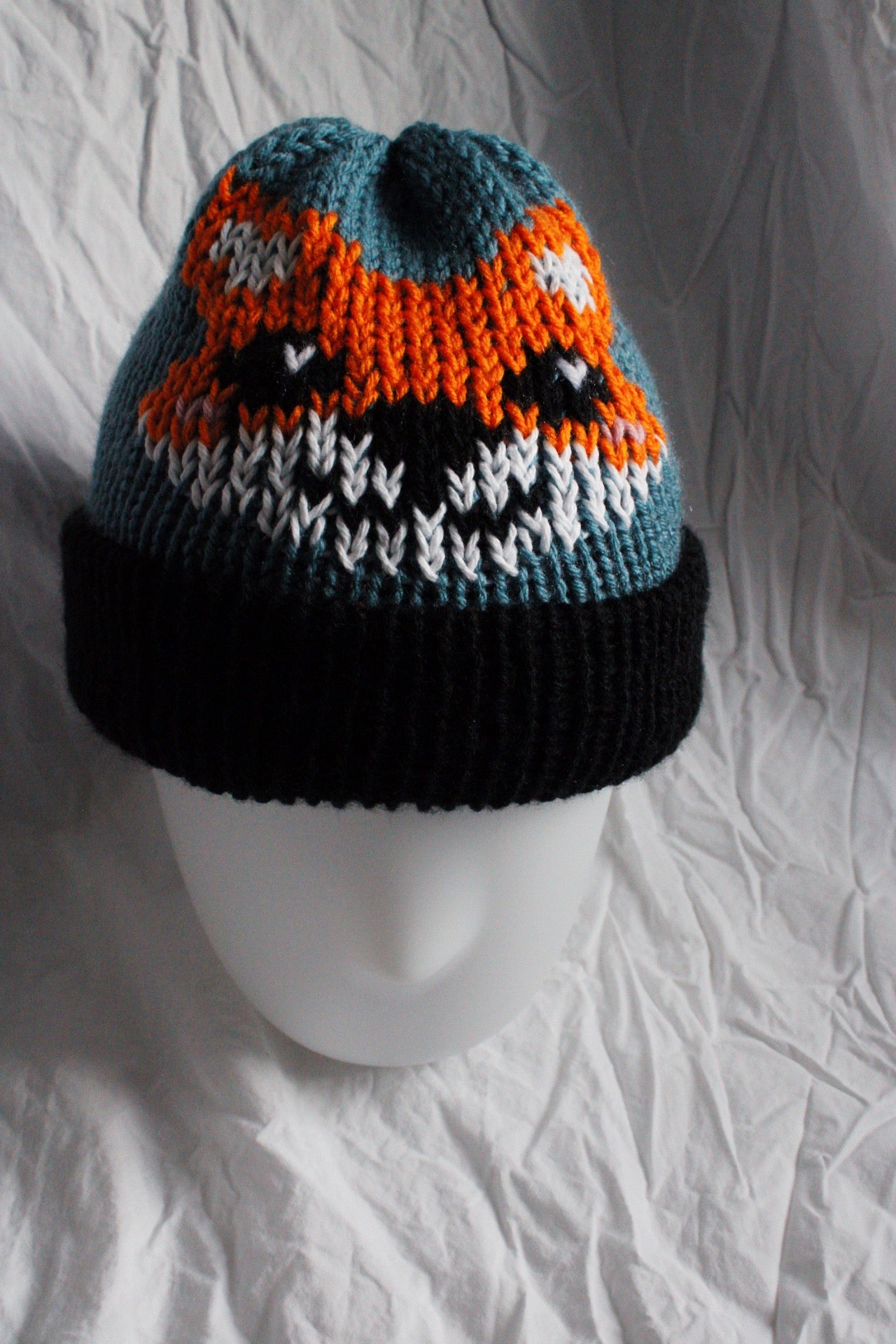 🦊 Fox Knit Beanie – Handmade & One of a Kind