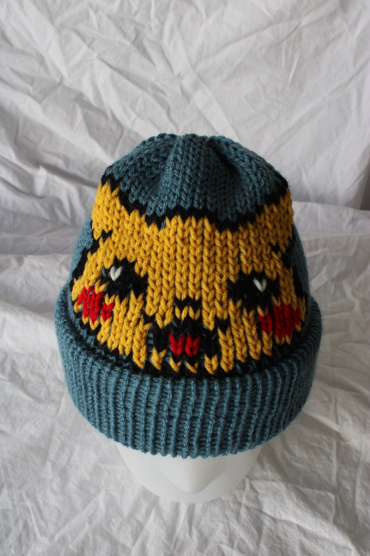 Pikachu Pokémon Knit Beanie – Handmade & One of a Kind