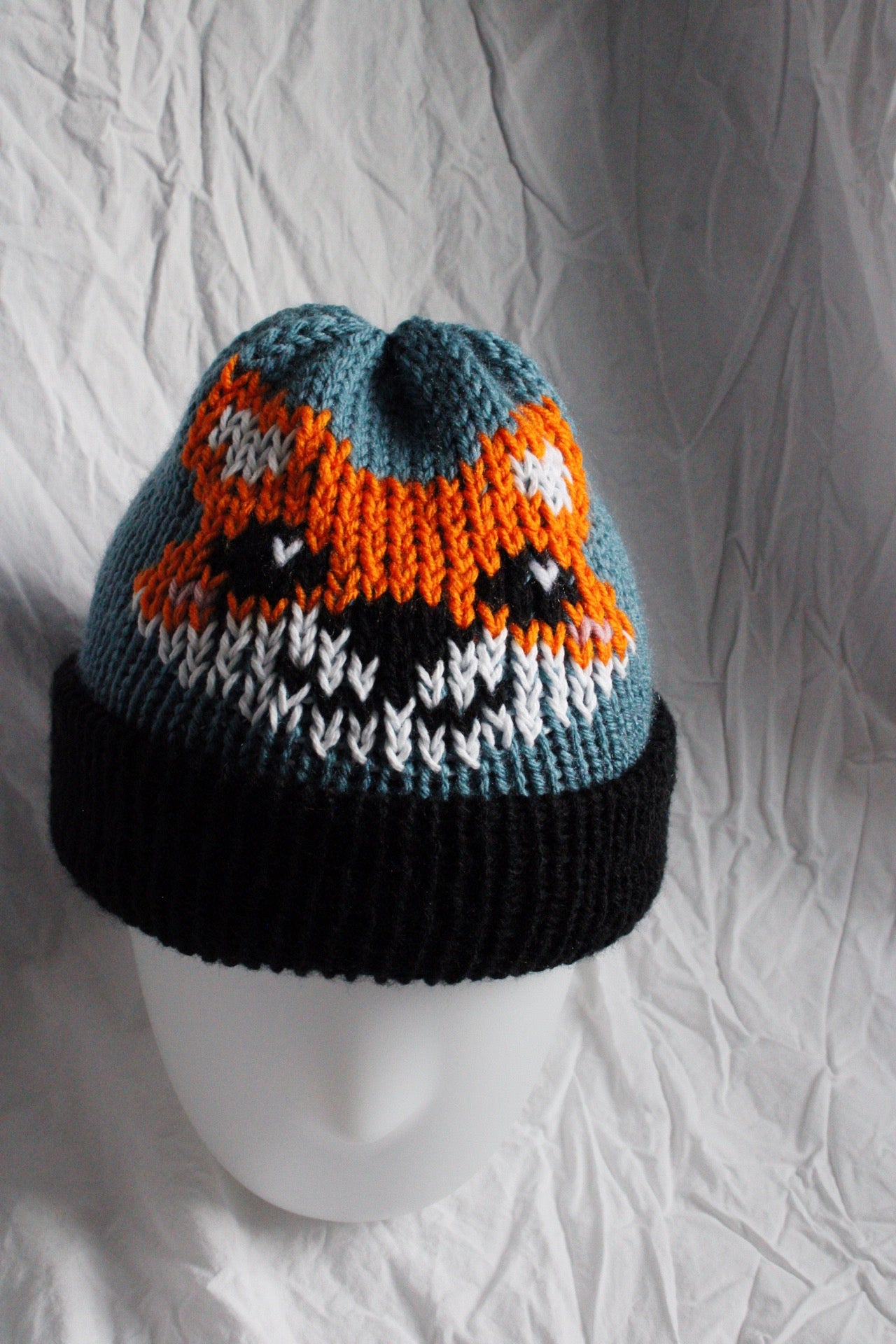 🦊 Fox Knit Beanie – Handmade & One of a Kind