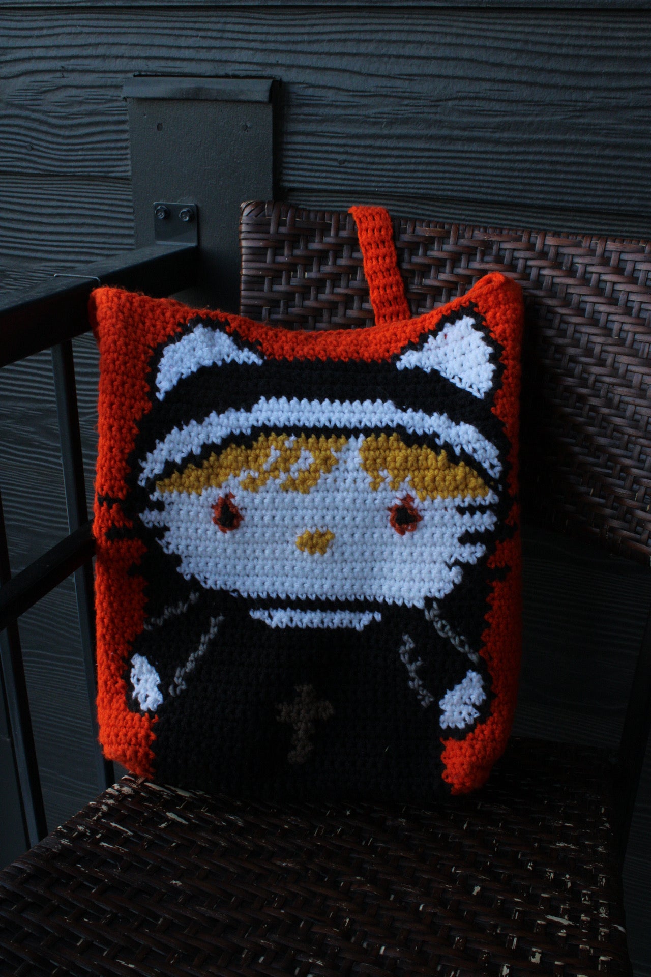 Handmade Crochet Hello Kitty Halloween Tote Bag – Spooky Cute Limited Edition