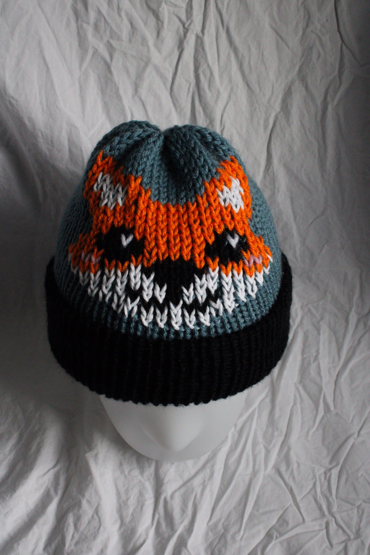 🦊 Fox Knit Beanie – Handmade & One of a Kind