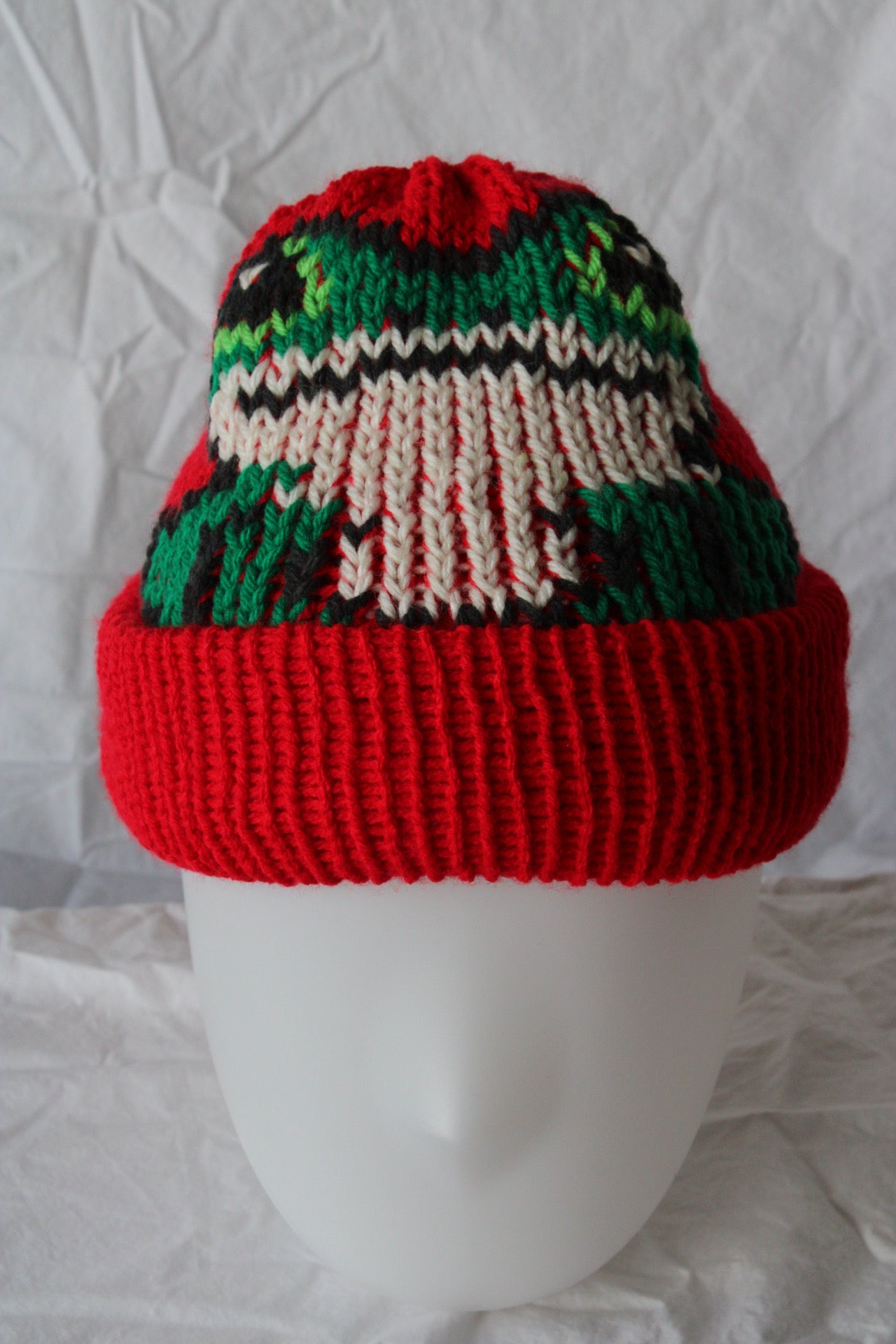 🐸 Frog Knit Beanie – Handmade & One of a Kind