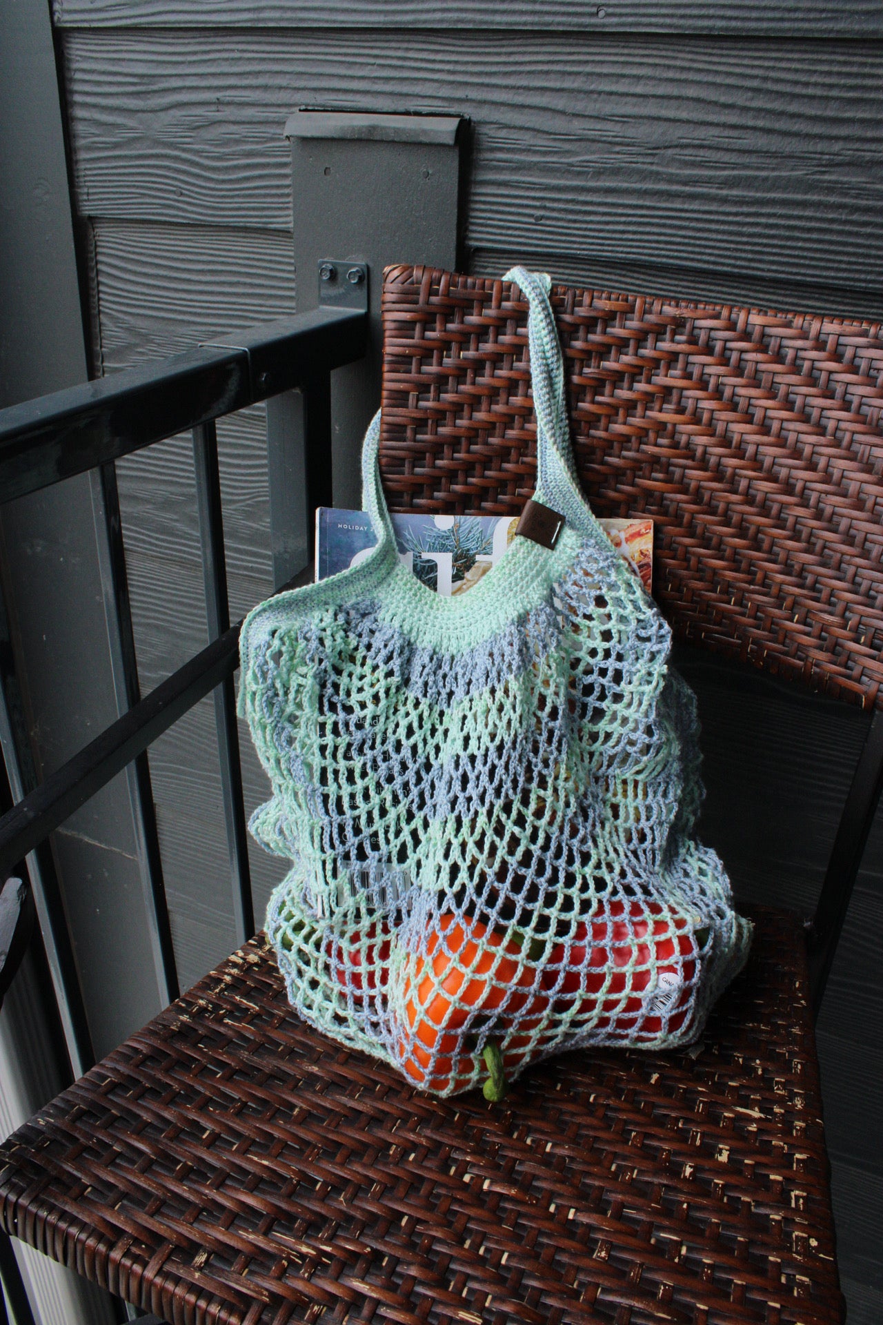 Handmade Crochet Market Bag – Eco-Friendly & Reusable Produce Tote