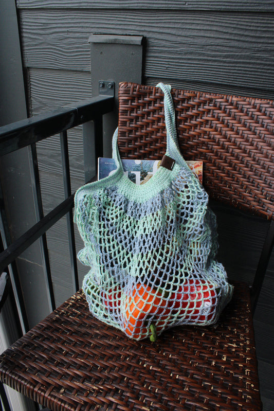 Handmade Crochet Market Bag – Eco-Friendly & Reusable Produce Tote