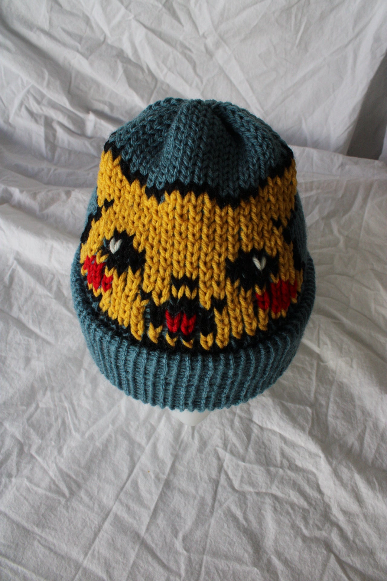 Pikachu Pokémon Knit Beanie – Handmade & One of a Kind